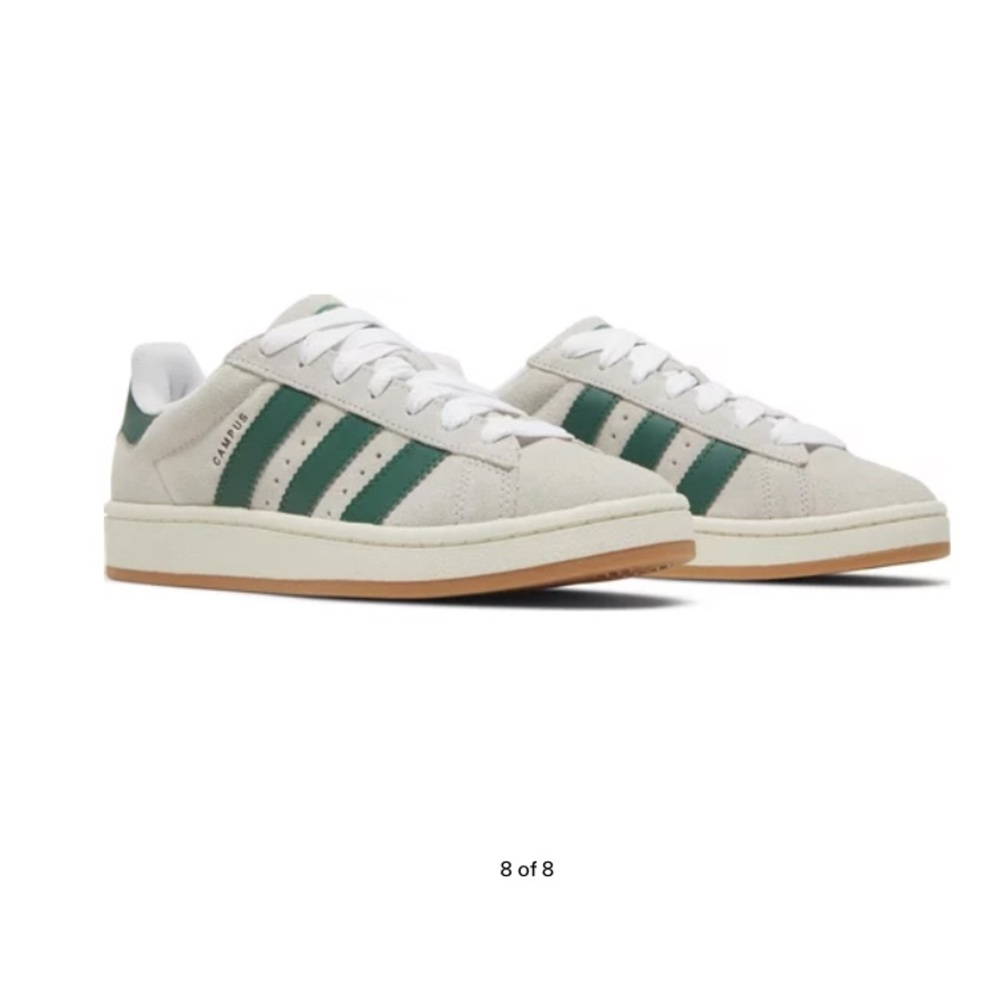 Adidas Campus 00s Crystal White Dark Green